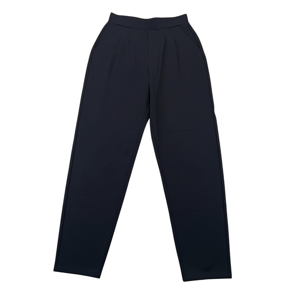 Halara Flex High Waist Pleated Tapered Black Work Pant Size XS Pockets Stretch